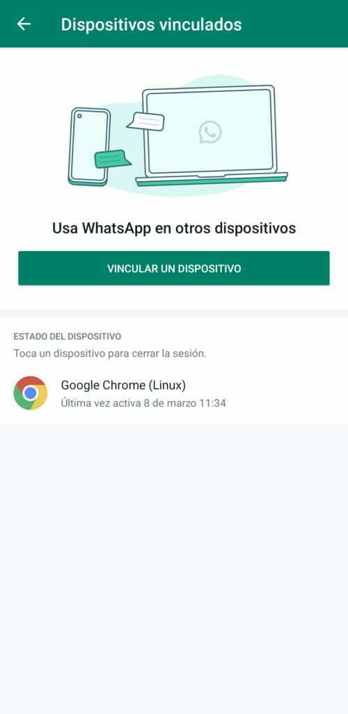 Dispositivos vinculados whatsapp